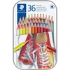 Staedtler - Spalvoti pieštukai šešiakampiai metalinėse dėžutėse, 36 vnt. (175 M36)