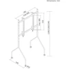 Stand „Maclean“ televizoriaus stovas/vežimėlis, ant ratukų, 37–80", maks. apkrova 50 kg, maks. VESA 600x400, baltas, MC-180 W