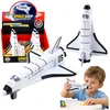 Lean Toys Metalinis kosminis laivas su mechaniniu varikliu