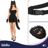 4-piece cat/fox costume, juodas, Glimz