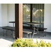 Gardlov Folding garden table 180cm + 2 benches - juodas