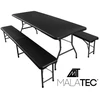 Gardlov Folding garden table 180cm + 2 benches - juodas