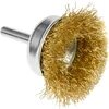 Szczotka 50 mm vielinis šepetys puodelio formos, gofruota viela, padengtas žalvariu, su 6 mm kotu