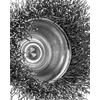 Szczotka 50 mm vielinis taurės formos šepetys, gofruota plieninė viela, su 6 mm kotu
