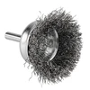 Szczotka 50 mm vielinis taurės formos šepetys, gofruota plieninė viela, su 6 mm kotu