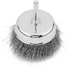 Szczotka 70 mm vielinis taurės formos šepetys, gofruota plieninė viela, su 6 mm kotu