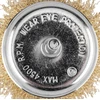 Szczotka 75 mm vielinis šepetys puodelio formos, gofruota viela, padengtas žalvariu, su 6 mm kotu