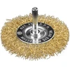 Szczotka 80 mm vielinis diskinis šepetys, gofruota viela, padengtas žalvariu, su 6 mm kotu