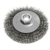 Szczotka Vielinis diskinis šepetys 100 mm, gofruota viela, plienas, M14