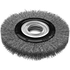 Szczotka Vielinis diskinis šepetys 125 x 20 mm, gofruota viela, INOX