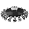 Szczotka Vielinis diskinis šepetys, lenktas, 100 mm, susukta viela, INOX, M14