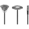 Szczotki Plieniniai šepečiai, šepetys, puodelis, diskas, 3 vnt. rinkinys.