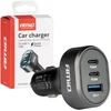 Greitas automobilinis įkroviklis QC 3.0 PD 65W + PD 20W AMIO-04177