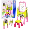 Lean Toys Daugiafunkcinis mokomasis stalas su lenta ir kėdute, 110x44x44 cm