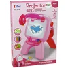 Lean Toys Dvipusė piešimo lenta su projektoriumu ir paveiksliukais