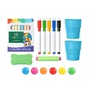 Lean Toys Dvipusė magnetinė lenta su stovu 48 vnt.