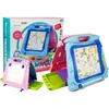 Lean Toys Dvipusė piešimo lenta su priedais LeanToys