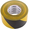 Taśma Geltona ir juoda įspėjamoji juosta 75 mm x 500 m