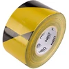 Taśma Geltona ir juoda įspėjamoji juosta 75 mm x 500 m