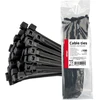 Kabelių raištelių juostos, juodos, 4,8 x 300 mm - 100 vnt. amio-02156