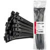 Kabelių raištelių juostos, juodos, 4,8 x 350 mm - 100 vnt. amio-02157