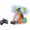 Tec Toy Crazy Tumbler - Akrobatinis automobilis su žibintuvėliu - Radiovadomas 2,4 GHz - Oranžinis (534444)