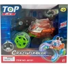 Tec Toy Crazy Tumbler - Akrobatinis automobilis su žibintuvėliu - Radiovadomas 2,4 GHz - Oranžinis (534444)
