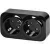 „ToDo“ dvigubas lizdas 2x2P+Z, 16A/230VAC, IP20, Schuko, juodas