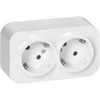 Orno „ToDo“ dvigubas lizdas 2x2P+Z, 16A/230VAC, IP20, Schuko, baltas, 10 vnt.