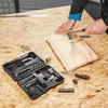 TOPTOOLS Antgalių ir galvučių rinkinys su tekškle TOP TOOLS, 3/8", su atsuktuvu, terkšle ir raktais, 63 vnt.