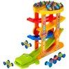 Lean Toys Automobiliukų trasa su paleidėju 5 lygiai
