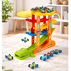 Lean Toys Automobiliukų trasa su paleidėju 5 lygiai