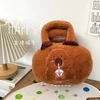 Lean Toys Pliušinis krepšys su kapibara, rudas, 20 cm