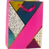 Lean Popierinis dovanų maišelis su geometriniais raštais 23 x 18 x 10.5 cm