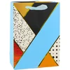 Lean Popierinis dovanų maišelis su geometriniais raštais 23 x 18 x 10.5 cm