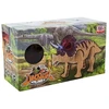 Žaislinis dinozauras Triceratops su švytinčiomis akimis