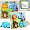 Lean Toys Medinė edukacinė dėlionė su piešimo lenta
