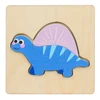 Lean Toys Medinė dėlionė su dinozaurų motyvu