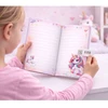 Lean Toys Vaikų dienoraštis su kodu ir melodija, vienaragio tema, 20.5 x 15.5 x 4 cm