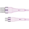 USB - microUSB kabelis 1 m silikoninis rožinis Kruger & Matz Basic