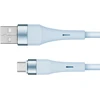 USB - microUSB kabelis 1 m silikoninis mėlynas Kruger & Matz Basic