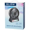Blow Stalinis ventiliatorius 10cm USB + baterija, juoda
