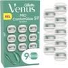 Venus Pro ComfortGlide Sensitive skustuvo peiliukai – žali/balti – 9 vnt.