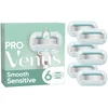 Venus Pro Smooth jautrios odos skutimosi peiliukai – žali/balti