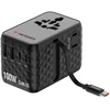 „Verbatim Charge 'n' Travel“ 100 W universalus kelioninis adapteris su ištraukiamu laidu, juodas
