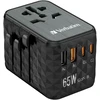 „Verbatim“ – „GaN III“ universalus kelioninis adapteris UTA-05 PD65W QC 4+
