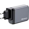 Verbatim GNC-100 GaN įkroviklis, 4 prievadų, 100 W, USB-A/USB-C