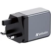 Verbatim GNC-65 GaN įkroviklis, 3 prievadų, 65 W, USB-A/USB-C