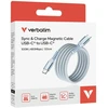 „Verbatim“ – sinchronizavimo ir įkrovimo magnetinis laidas – 100 W USB-C į USB-C, 120 cm
