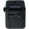 Verbatim - universalus kelioninis adapteris UTA-02 PD20W/QC / 1xUSB / 1xType-C